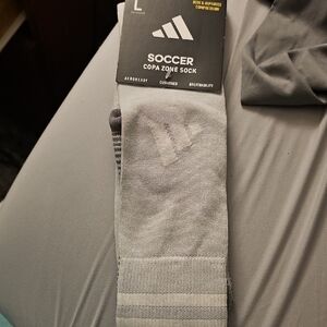 Adidas Light Gray Men'sSoccer Copa Zone Socks